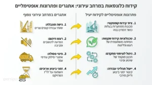 מכונת קידוח כלונסאות פועלת באתר בנייה צפוף במרכז הארץ