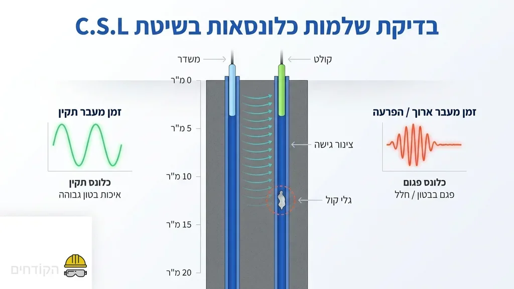 בקרת איכות ובדיקות סוניות באתר הבנייה