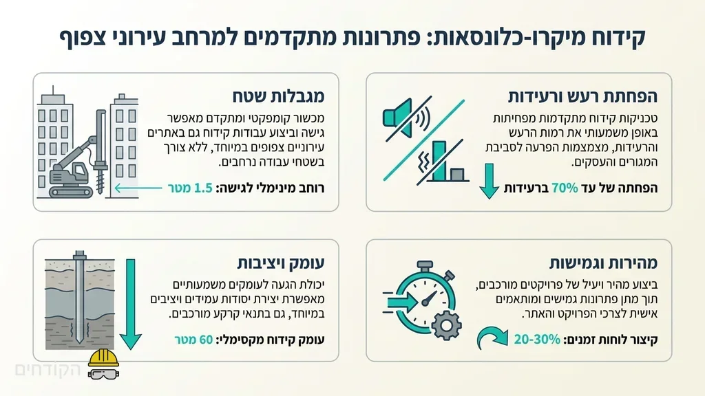 ציוד קידוח מיקרו פייל באזור צפוף