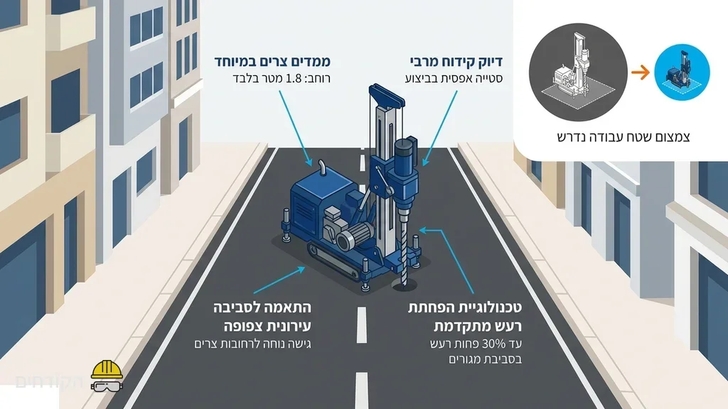 מכונת קידוח קומפקטית בפרויקט תמ