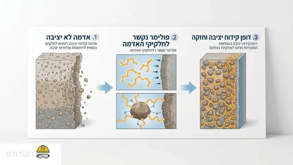 בור קידוח מיוצב ועמוק באתר בנייה