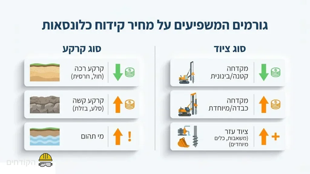מכונת קידוח באתר בנייה